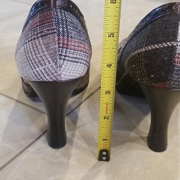 Bongo brown plaid chunky heel - Picture 3 of 5